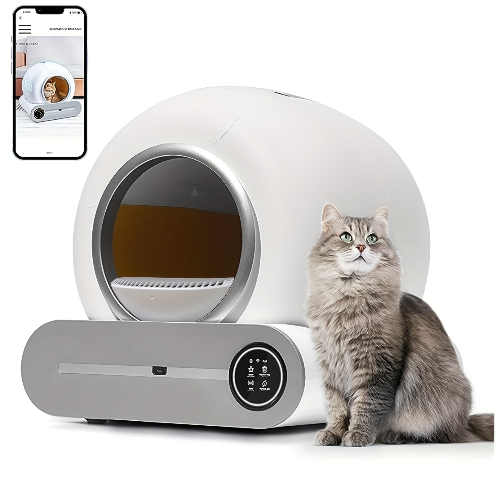 Self-cleaning Cat Litter Box,automatic Litter Box For Multiple Of  Catsone-touch Intelligent Safety Cat Litter Box Easy To Clean.