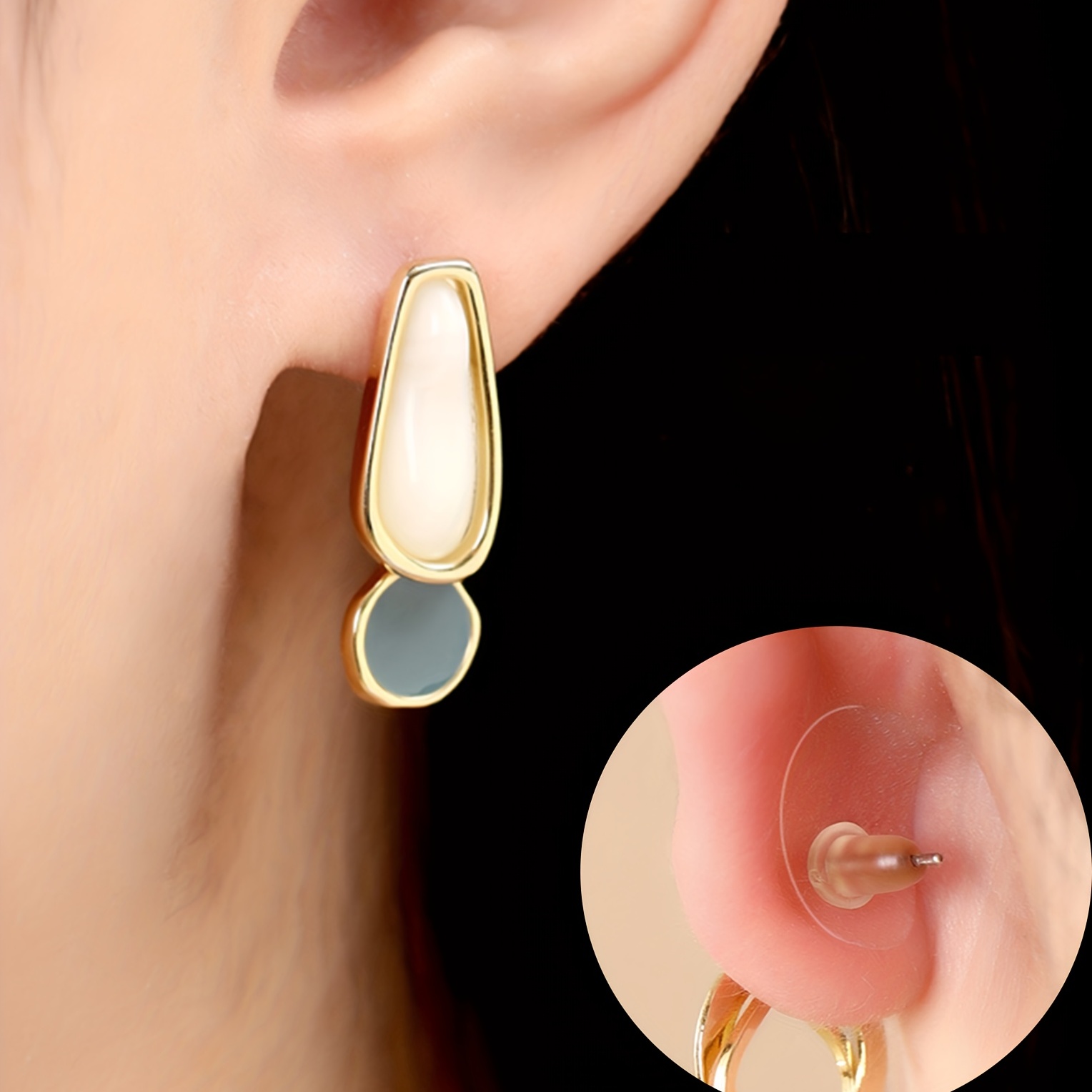 Buy INSIME Ear lobe support for earrings, Ear stickers for heavy earrings, Invisible Earlobe supporter heavy earring, Ear lock supporting patches
