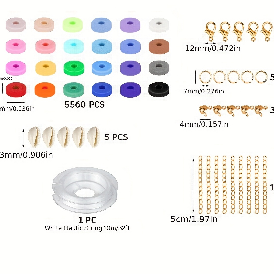 5100/7000/8600/9500 pièces perles d'argile pour kit de - Temu Switzerland