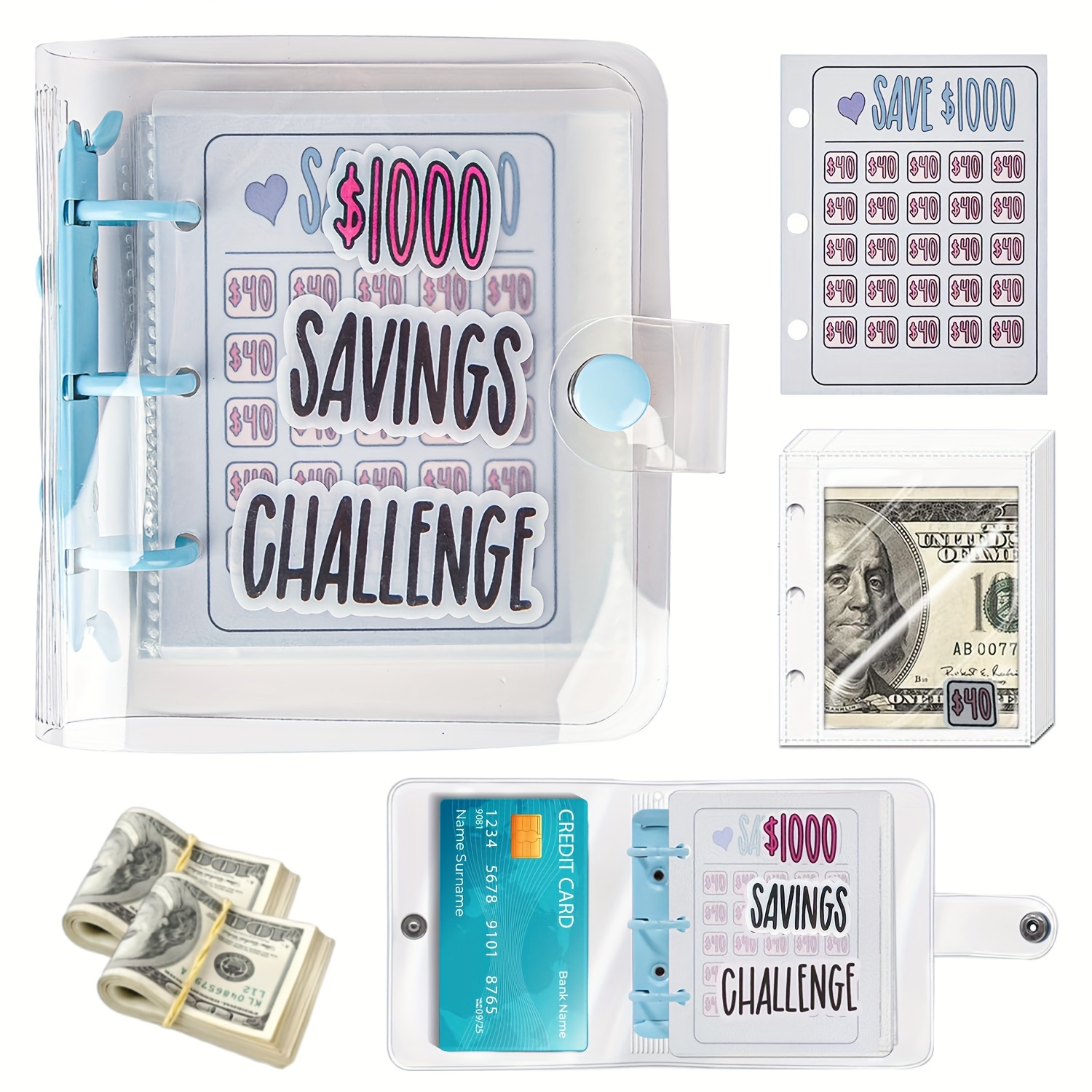 Savings Challenge Binder Money Saving Binder Savings - Temu