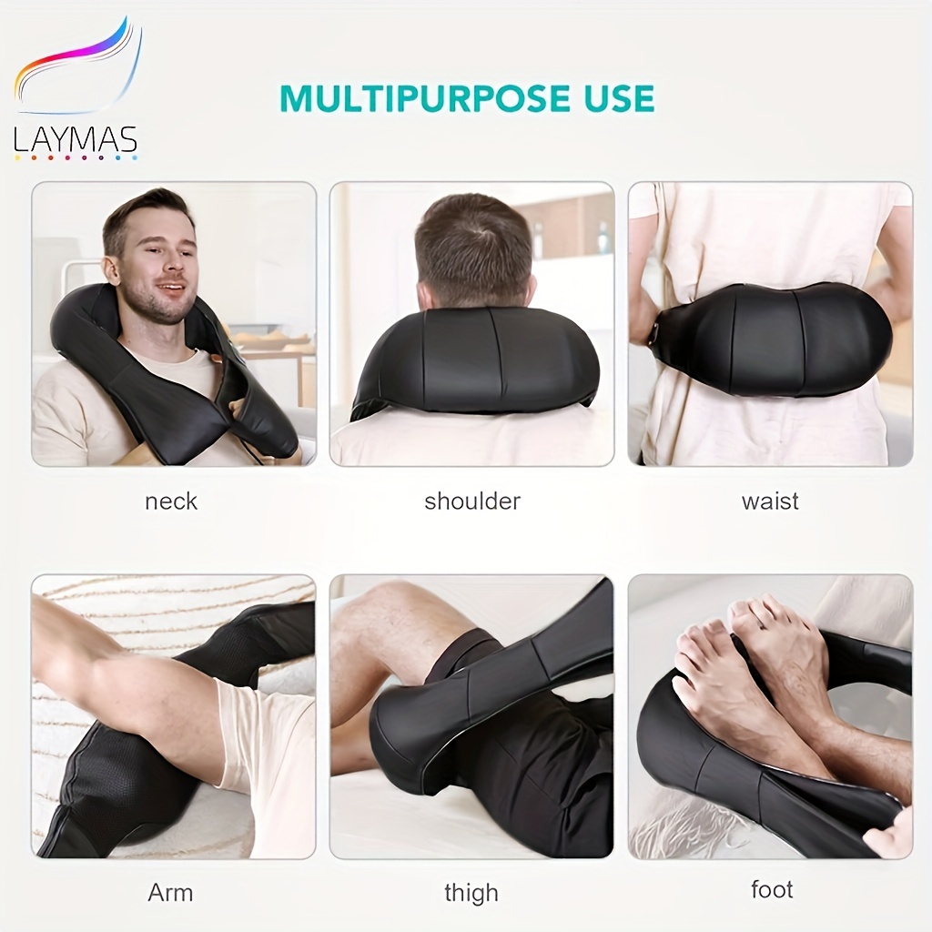 Eashuhe Neck Shoulder Massager Shiatsu Massage Pillow 3d Deep Tissue  Kneading for sale online