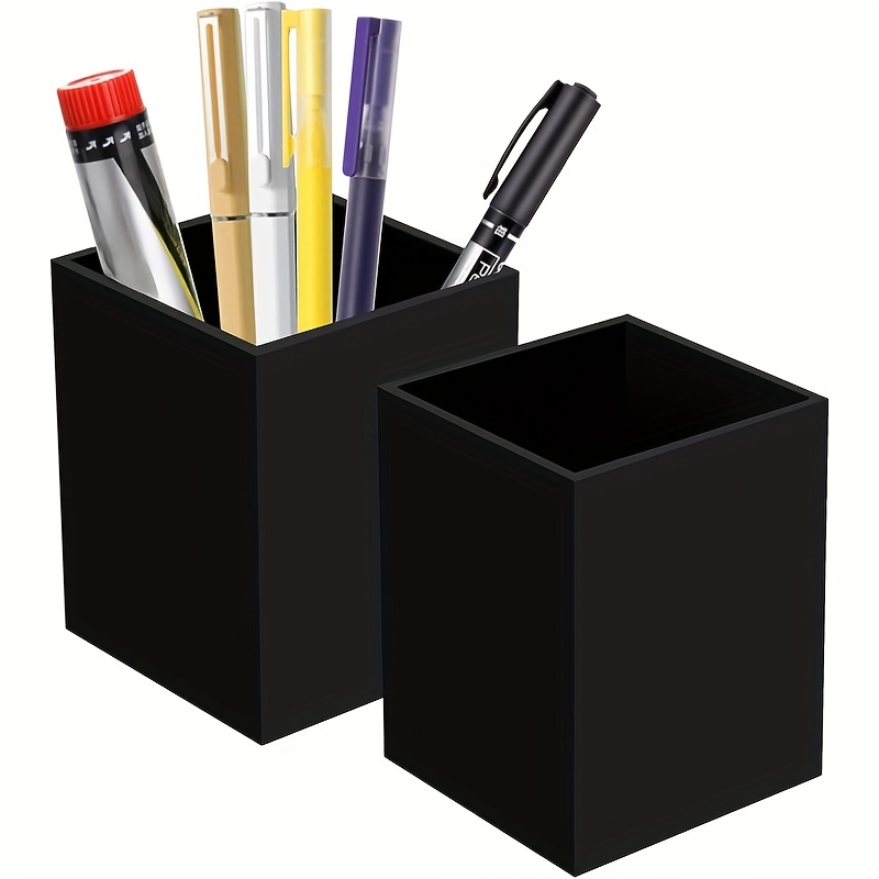 Portalápices blanco para escritorio de oficina con 3 amplios compartimentos  independientes, organizador de escritorio, soporte para brochas de  maquillaje TUNC Sencillez