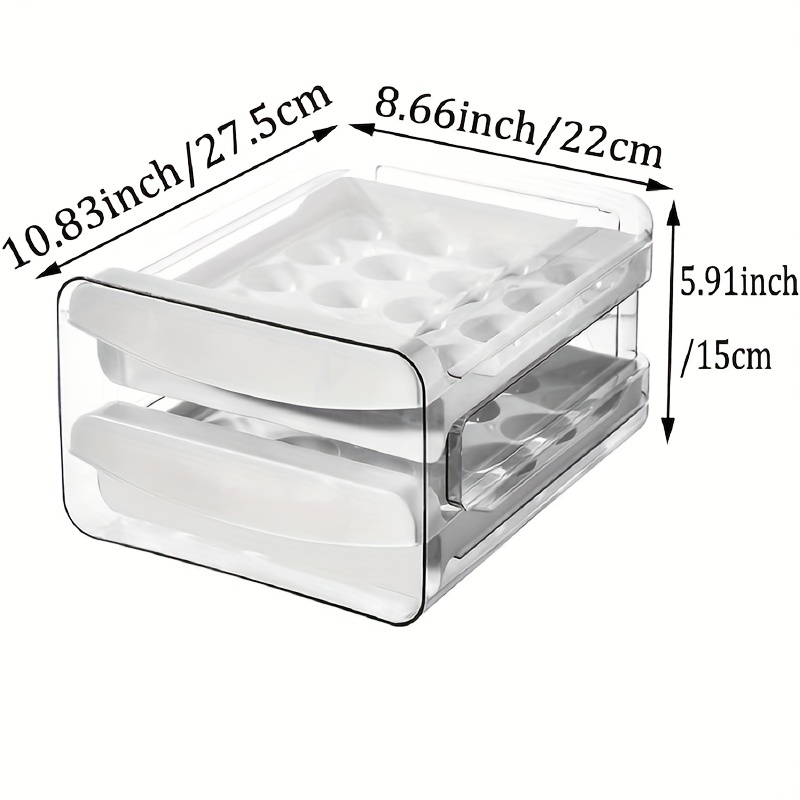 Double Layer Egg Storage Box Leak Proof Stackable