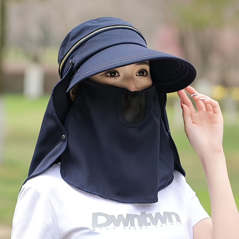 Hat Veil Shawl 3in1 Detachable Sun Hat Sun Protection Mask - Temu Canada