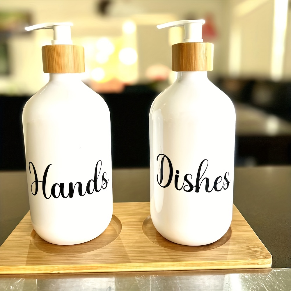 Farmhouse Hand And Dish Soap Dispenser Set Refillable Liquid - Temu