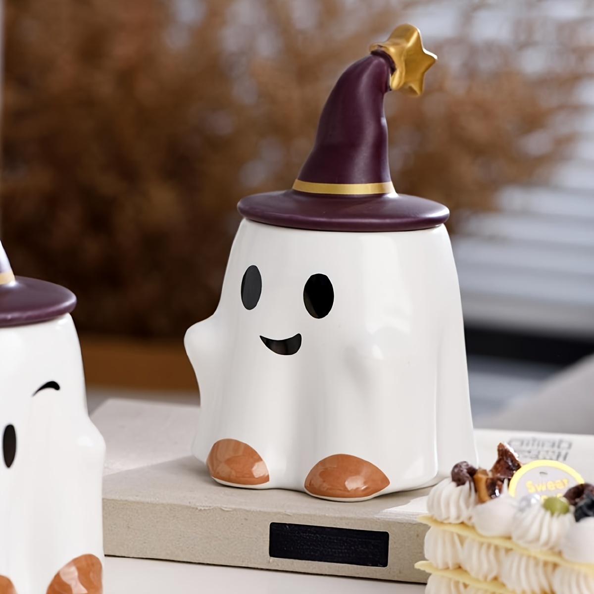 Halloween Ghost Coffee Mug Ceramic Coffee Cups Cute Kawaii - Temu