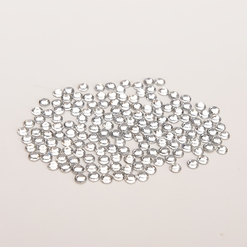1000 Pcs Clear AB Flatback Rhinestones Round Beads For Nail Art