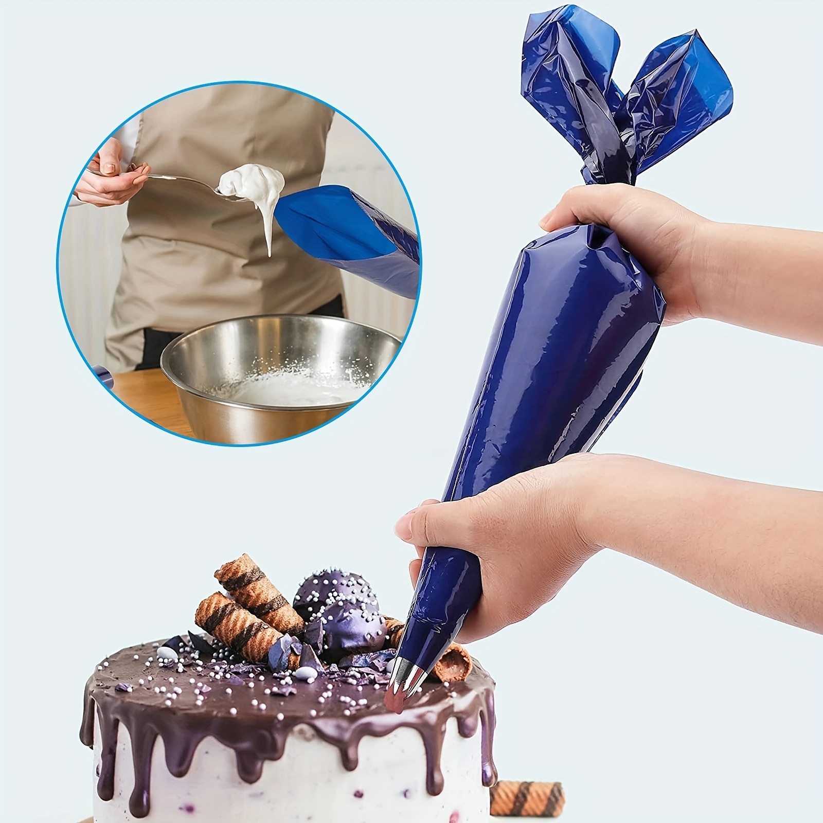 1 Roll Polythene Roll Cream Squeezing Piping Bags, Cake Decoration Bag