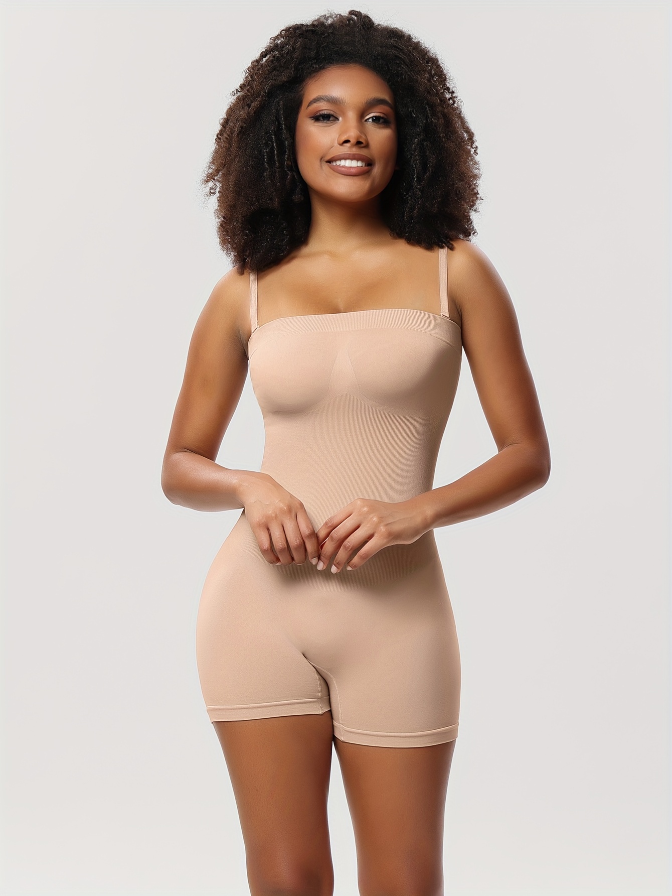 Strapless Solid Shaping Bodysuit, Tummy Control Slimming Tube Bodysuit,  Women's Underwear & Shapewear