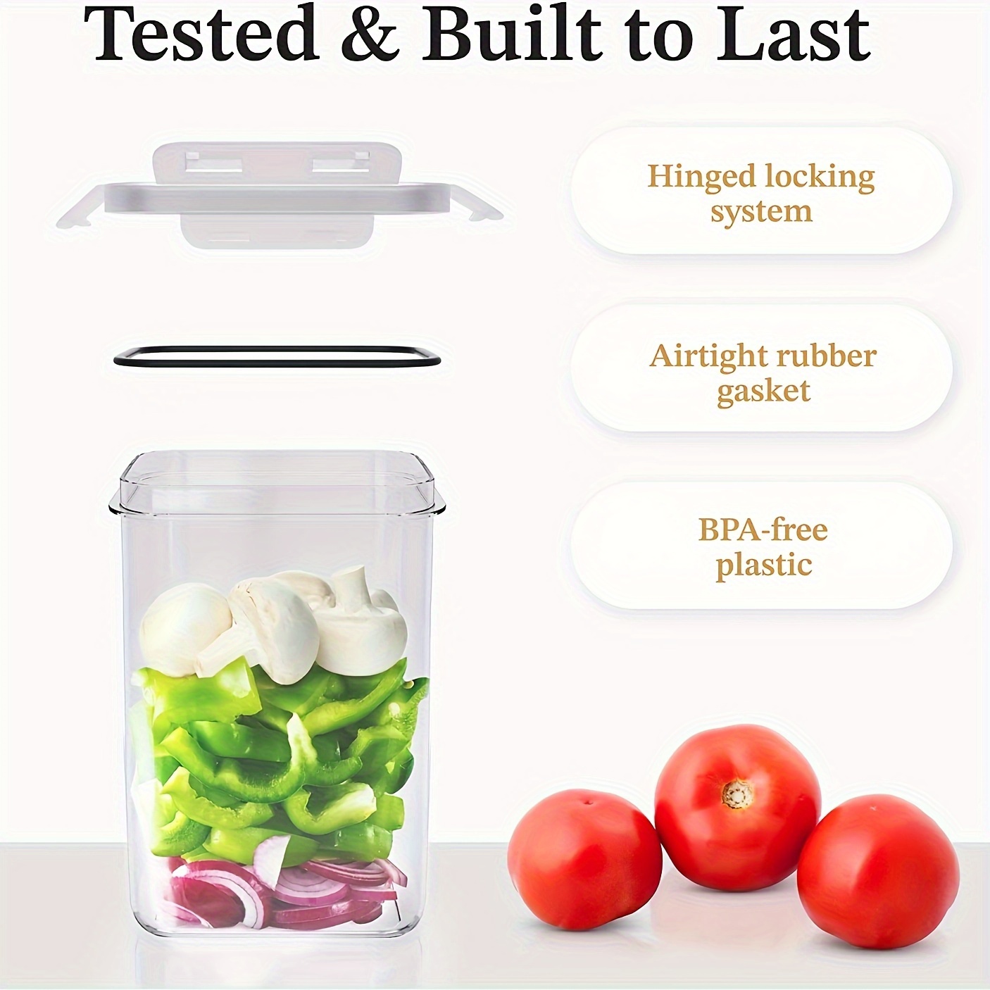 Airtight Food Storage Containers With Latch Lock Pantry - Temu