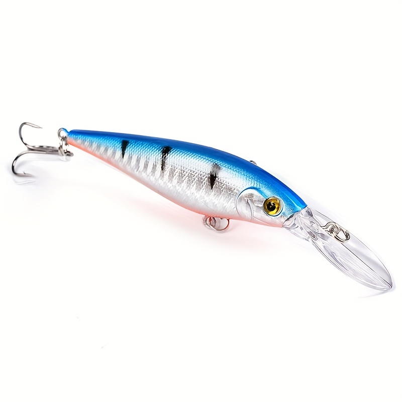 Floating Minnow Fishing Lure Long Tongue Crankbait Treble - Temu