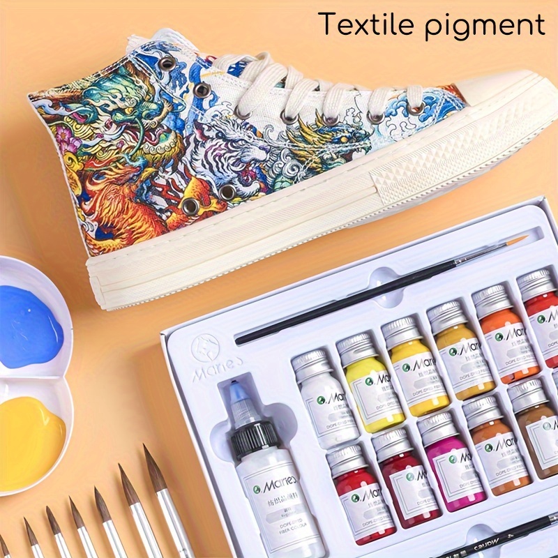 24/36 Colors Soft Permanent Textile Paints With 2 Brushes, Washable Fabric  Painting Set, Non-Toxic Fabric Painting Set For Adults, Beginner & Artists