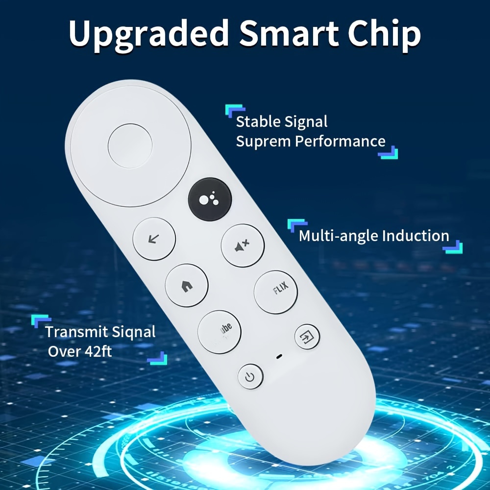 New Remote Control Replacement for 2020 Google Chromecast 4K Snow G9N9N  GA01920-US, for GA01923-US, for GA01919-US Bluetooth Voice Google  Chromecast