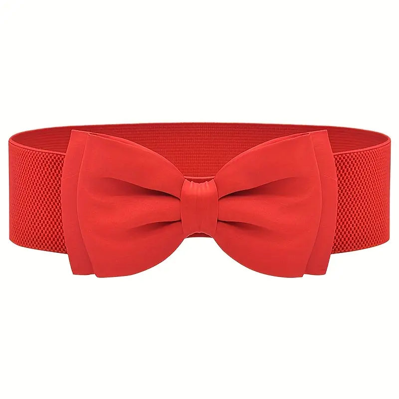 red ribbon belt for dress Women's Wide Satin Belt, For Wedding Gown, Bow Tie Back Closure Halloween Valentine's Day Valentines Summer, School