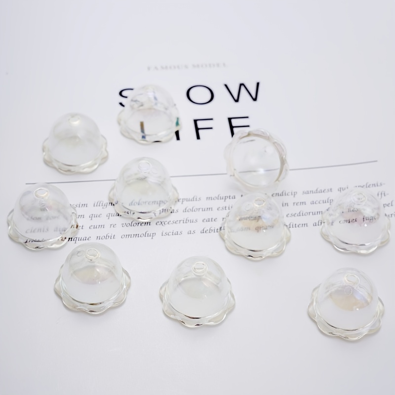 

10pcs Acrylic Uv Plating Small Bell Charms For Diy Bracelet Necklace