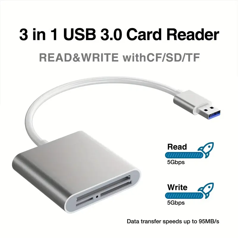 Cf Card Reader Usb 3.0 Memory Card Reader Writer Compact - Temu