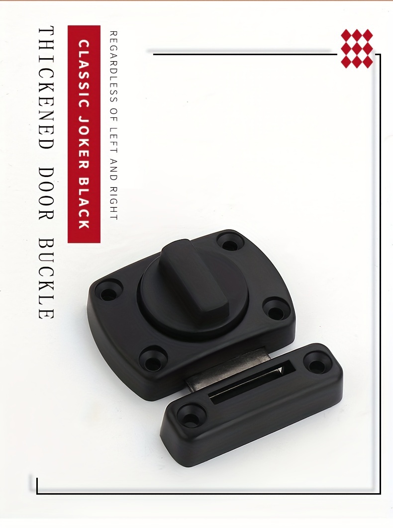 1pc Perforated Latch Bathroom Door Latch Anti Theft Door Lock Bedroom