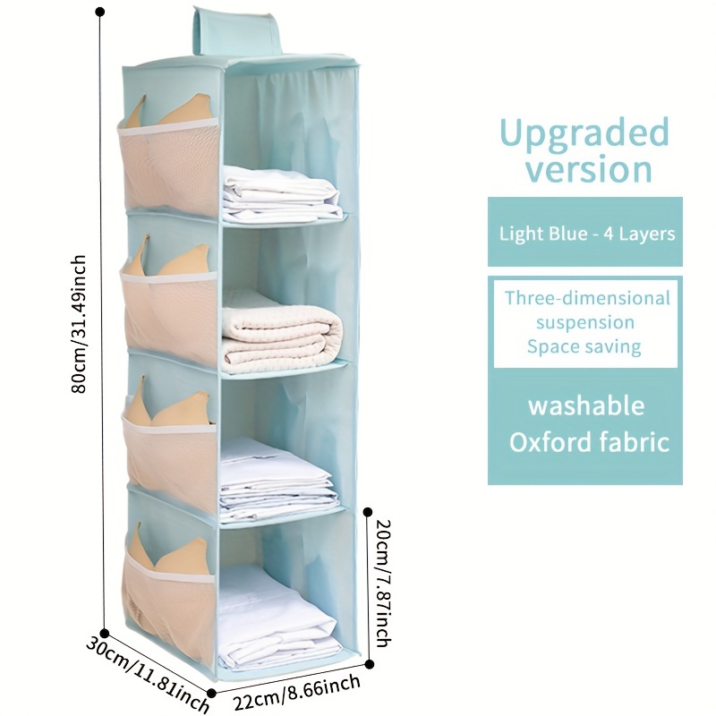 Decor Store Oxford Cloth Washable Multilayer Foldable Hanging Storage Rack  Clothes Organizer 