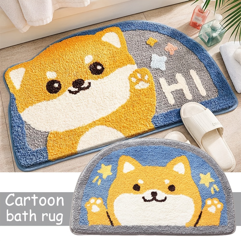 Bath Mat for Bathroom,Yellow, Machine Washable Thick Plush Bath