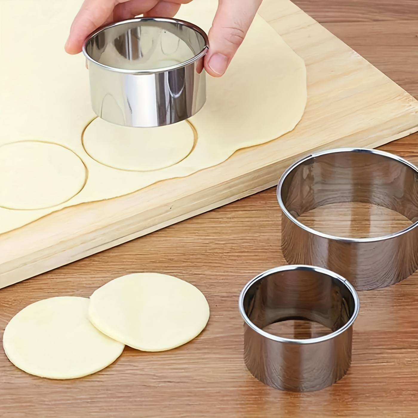 Cookie Cutter Set Circle Cookie Cutters 12 round Biscuit Pastry Cutter 304  Stain