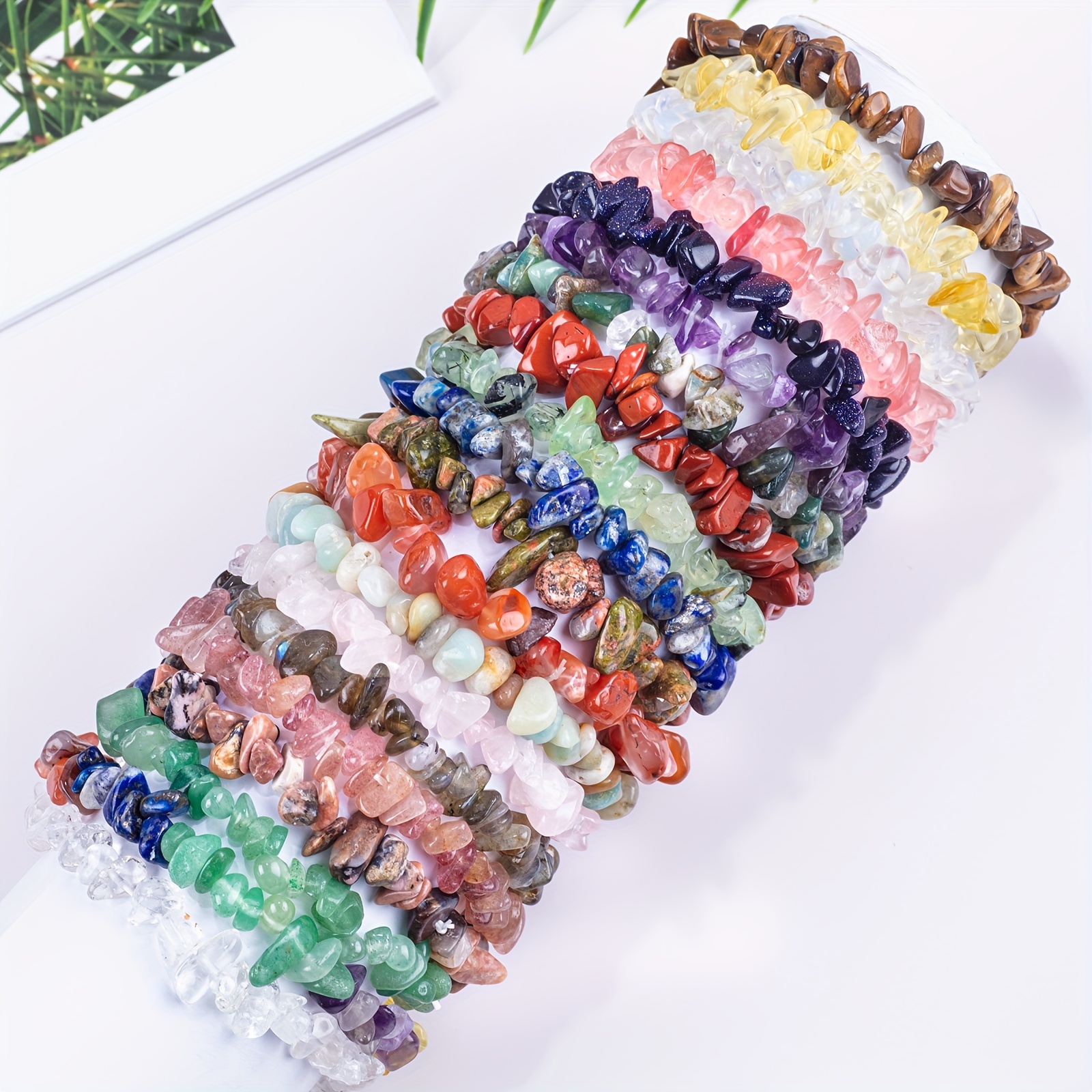Glitter Stone Moonstone Beads Ladies Bracelet Boho Style - Temu