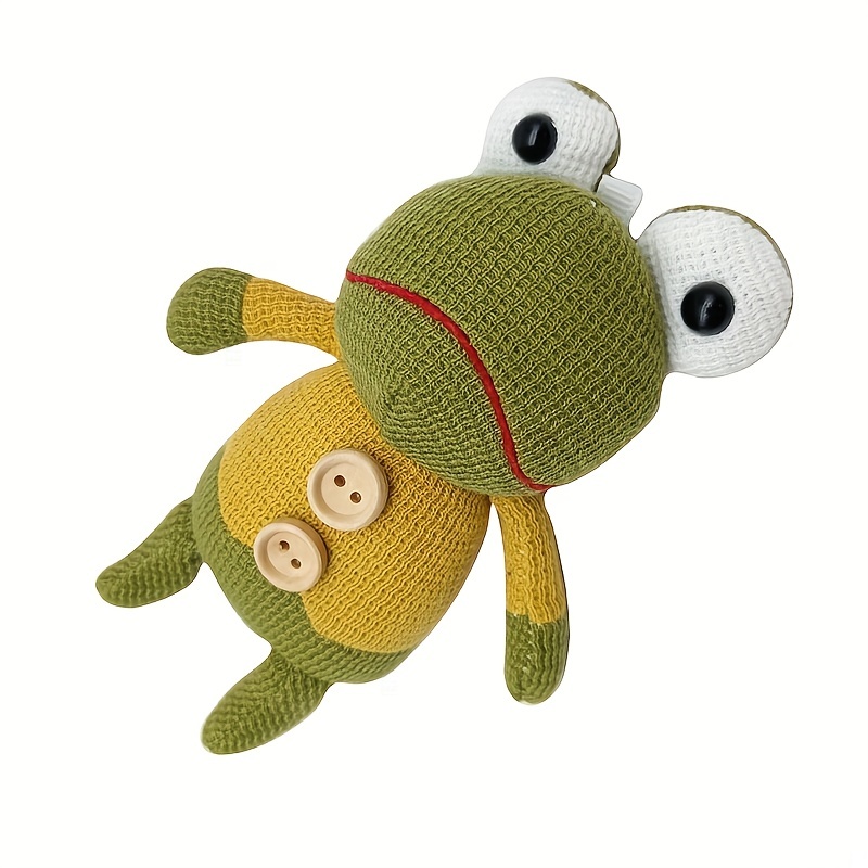 Creative Handmade Eyelet Frog Plush Doll Toy Bag Ornament - Temu