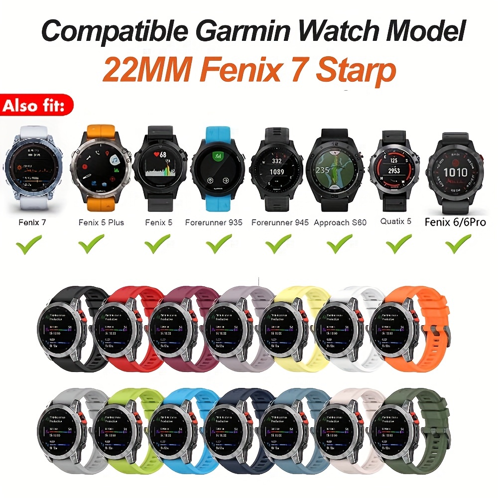 Compatible Correas Reloj Fenix 6/fenix 7 22 Mm Garmin Fenix - Temu Mexico