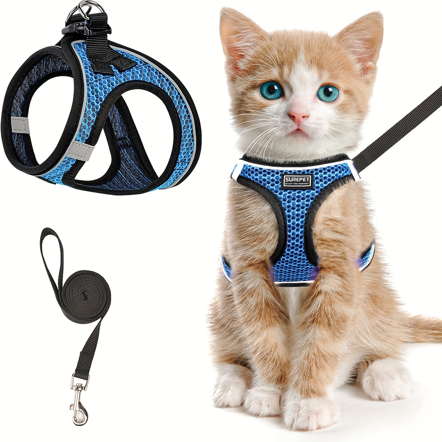 Double G Quilted Harness & Leash, Paws Circle