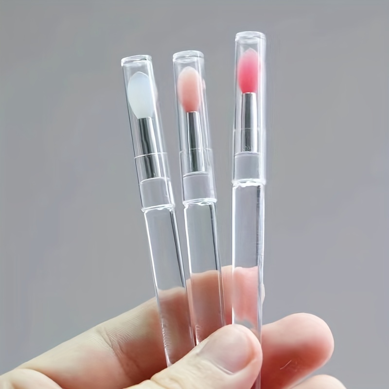 Silicone Small Lip Brush 3PCS Makeup Eye Shadow Lipstick Portable Mask Brush