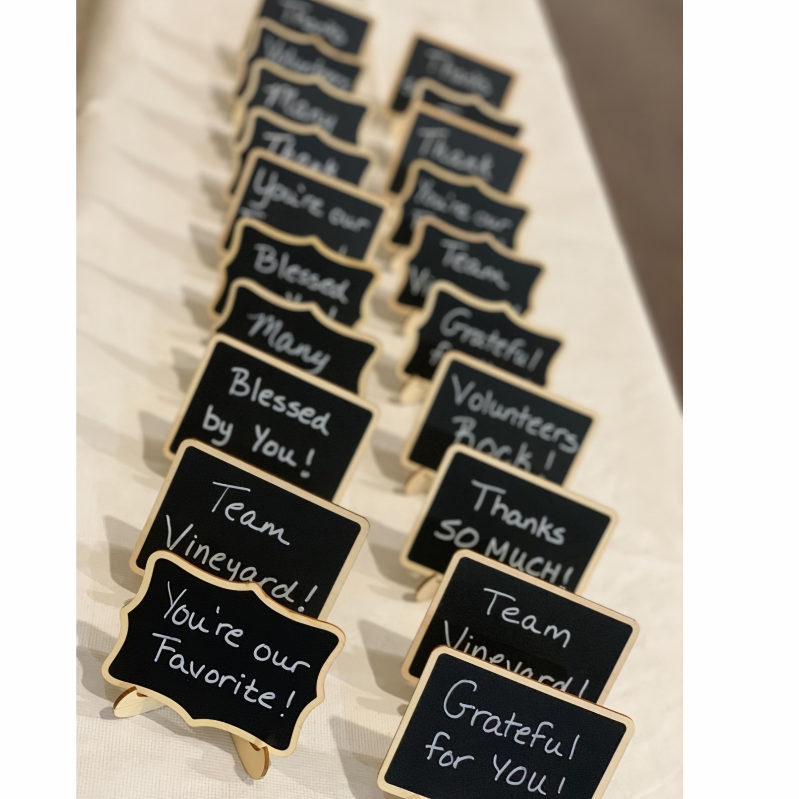 10 X Mini Easels, Small Wooden Chalkboard Display Holders, Easel Photo Memo  Holders, Place Card Holders, Name Tags And More