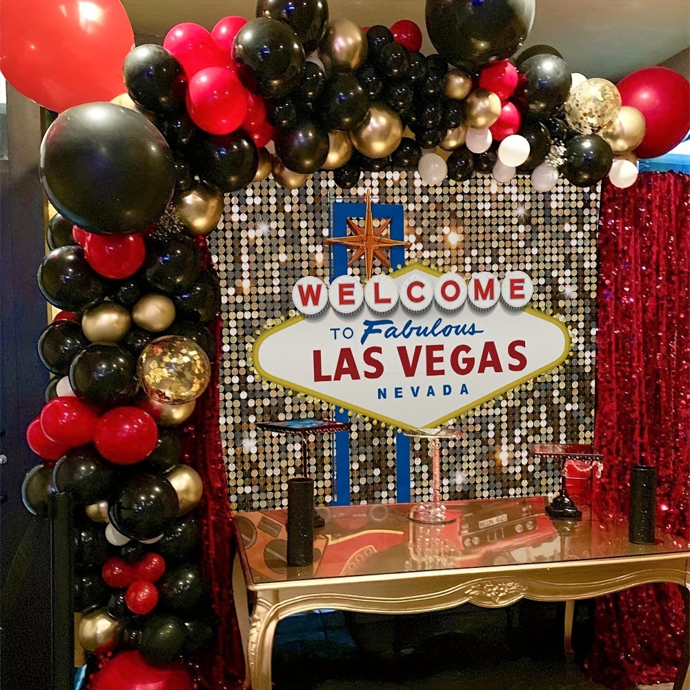 Welcome To Las Vegas Backdrop Fabulous Casino Night Poker Party Movie Themed  Photography Background Gold Luxury Prom Costume Dress-up Birthday Party  Decorations Vinyl - Temu