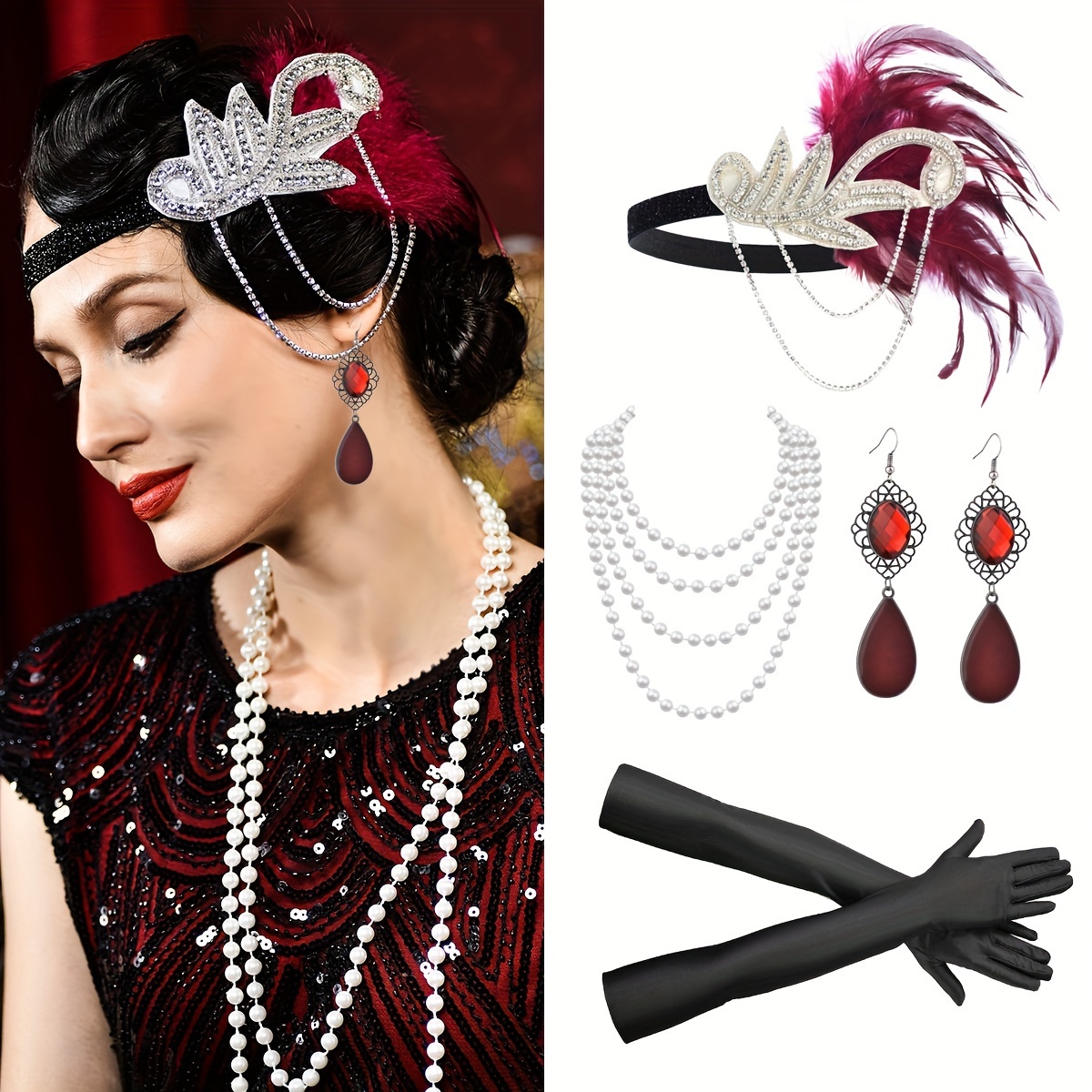 Set Di Accessori Per Costumi, Decorazioni In Stile MJ Alla Moda, Tra Cui  Cappello, Guanti Con Paillettes, Occhiali Da Sole - Temu Italy