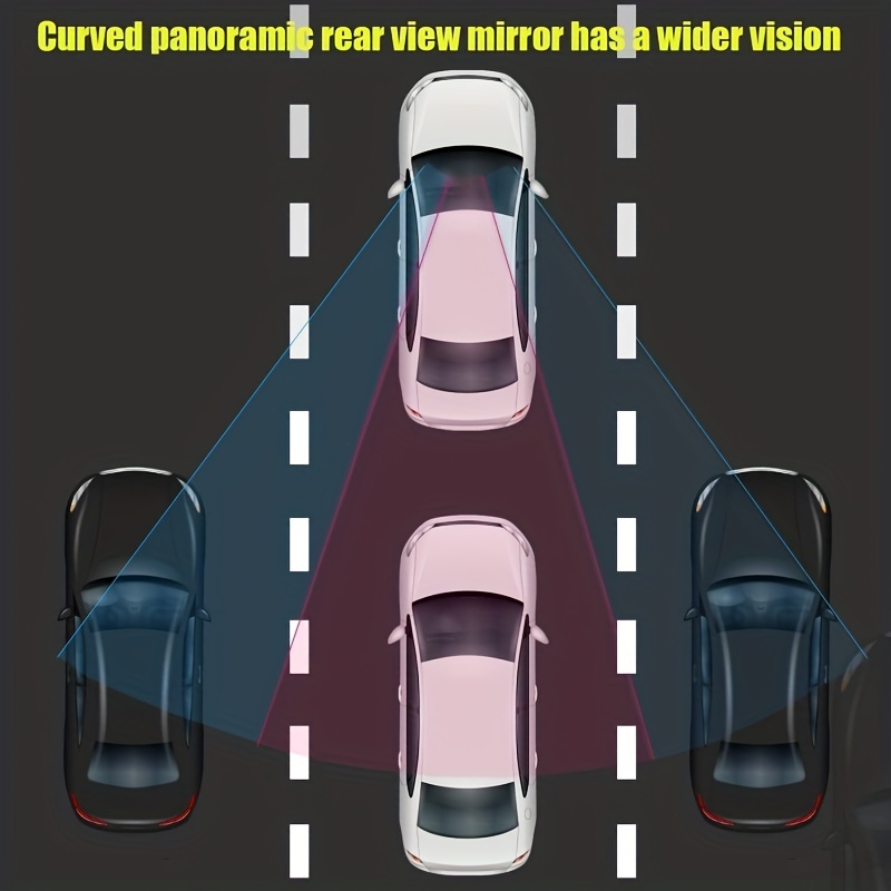 Espejo retrovisor interior espejo retrovisor central convexo universal 180  grados gran angular vista panorámica apto para