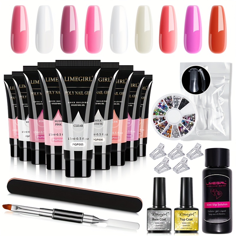 Acrylic Nail Kit For Beginner gel Nail Polish Kit With Uv - Temu