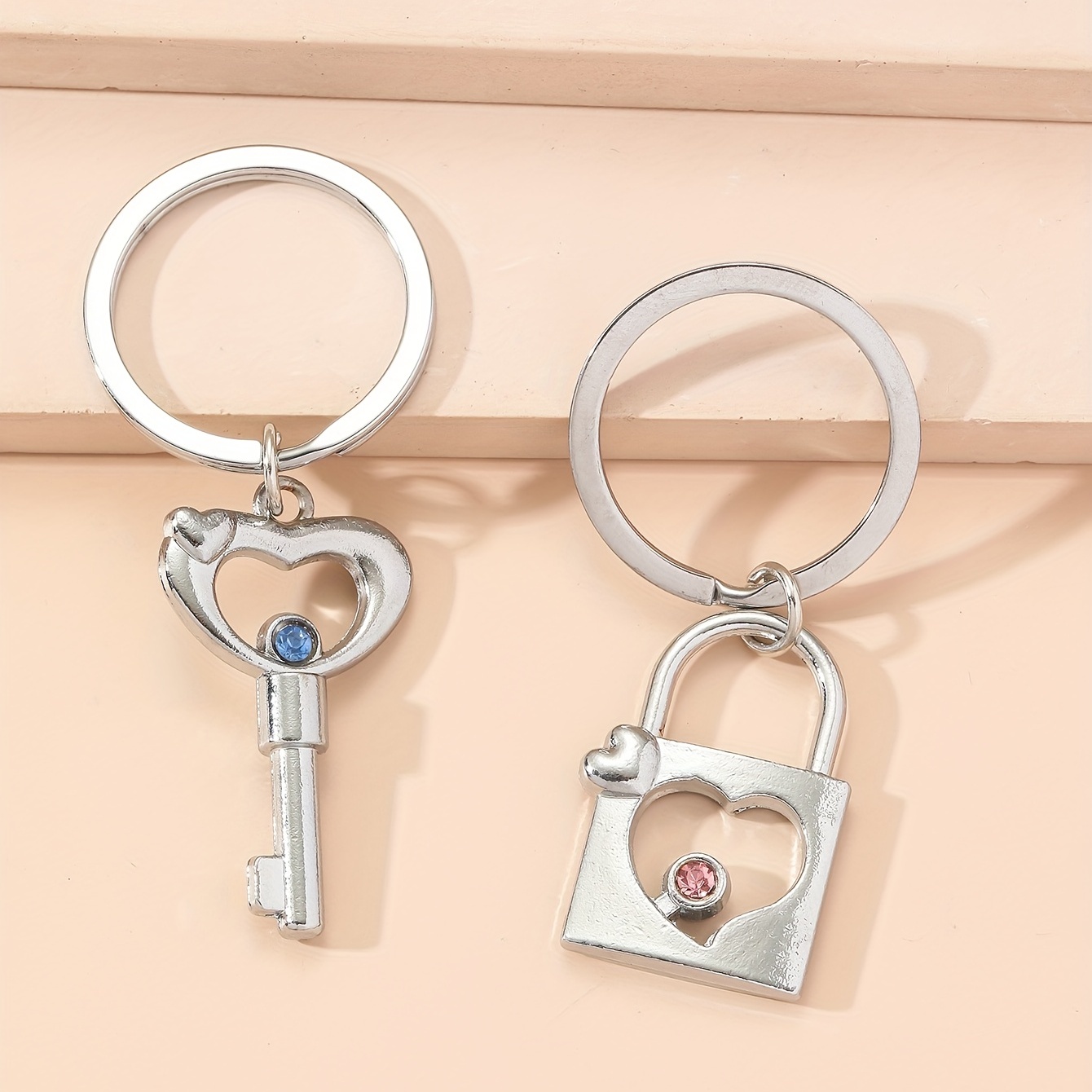 Cute Couple Bag Love Lock Keychain Women Bag Car Charm - Temu