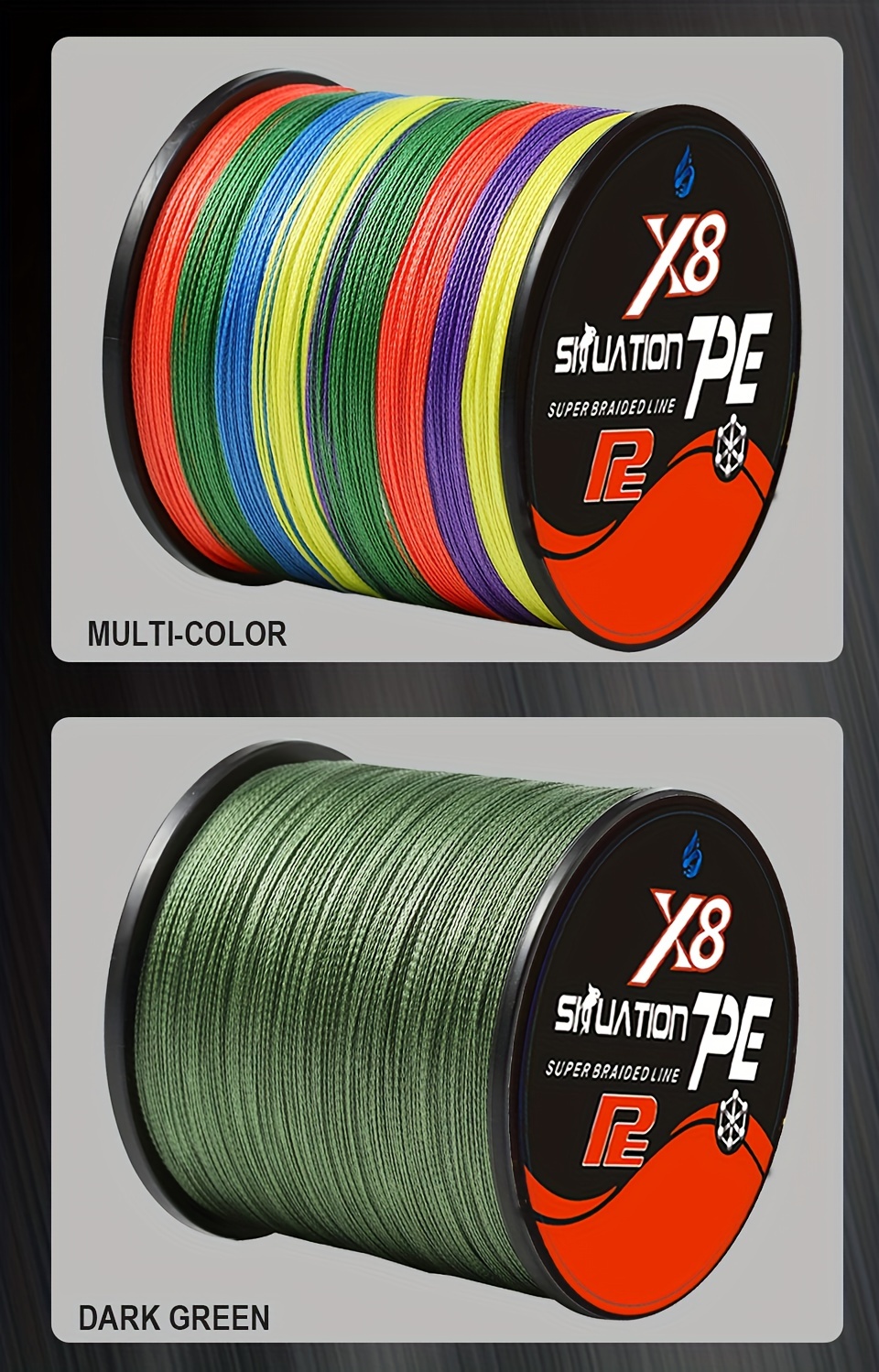 300m/500m 8 Strands Wear Resistant PE Fishing Line, 328yds/546yds Long  Throwing Strong Pull Braided Fishing Line
