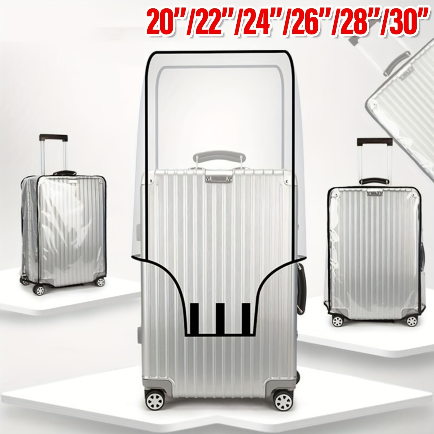 Transparent Luggage Cover PVC Full Cover Waterproof Suitcase