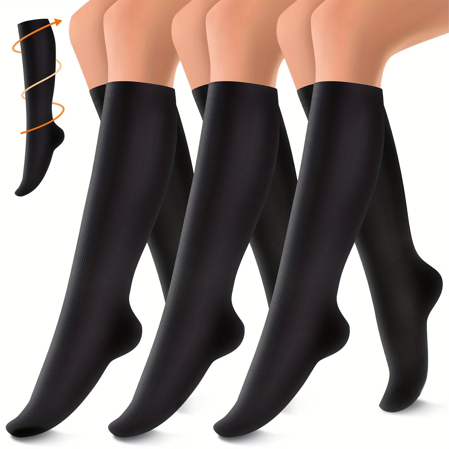  Calcetines deportivos antiampollas para correr para mujer,  Negro - : Ropa, Zapatos y Joyería