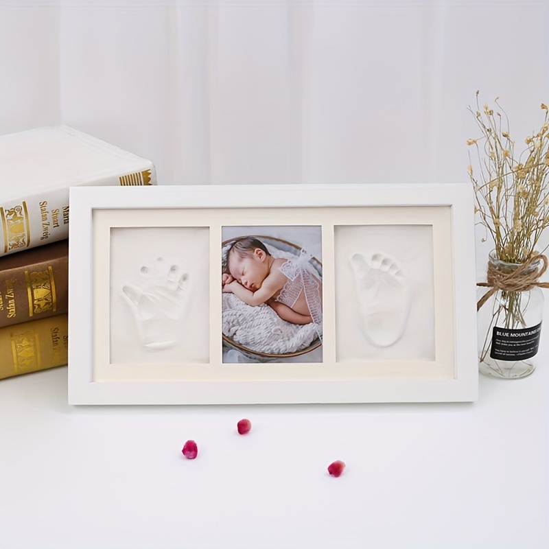 Kit de manos y huellas para bebé, kit de recuerdo de huellas de mano para  bebé, marco de fotos para bebés recién nacidos, marco de fotos  personalizado