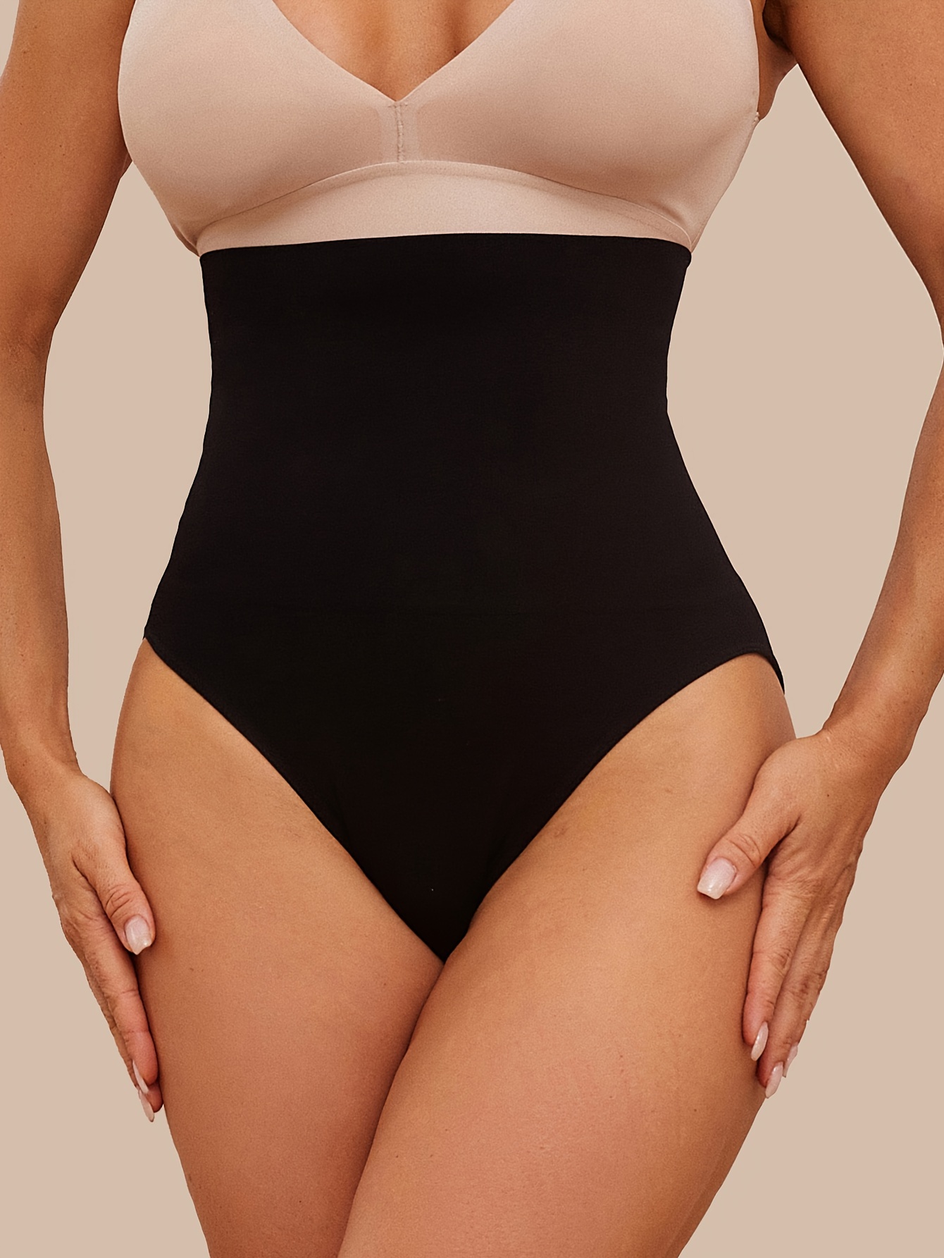 High Waisted Thongs Women Tummy Control Underwear Soft Nylon - Temu Germany