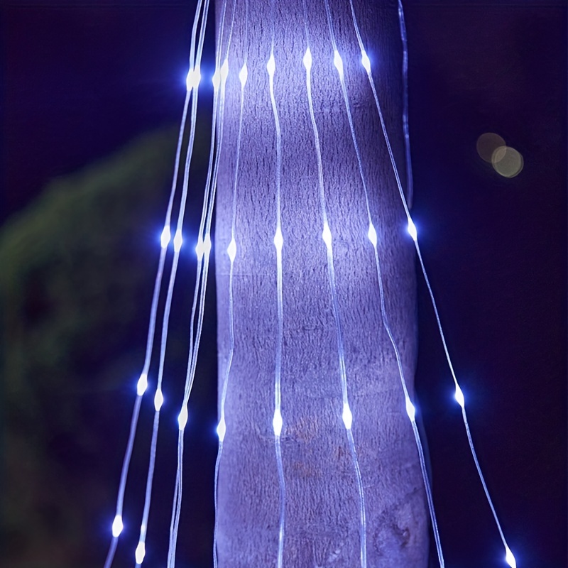 LED Solar Star Waterfall Light String Lights Remote Control