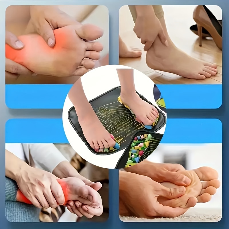 Foot Massage Pad Colorful Stone Foot Acupoint Blanket Round - Temu