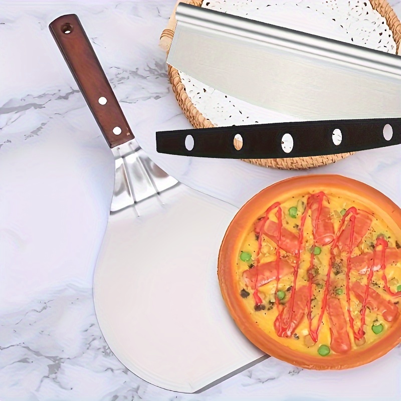 MIGEDY Pelle à Pizza coulissante, Pelle à Pizza avec poignée, spatule à  Pizza for Fours, antiadhésive, Accessoire for Fours à Pizza (Color : 2pcs)
