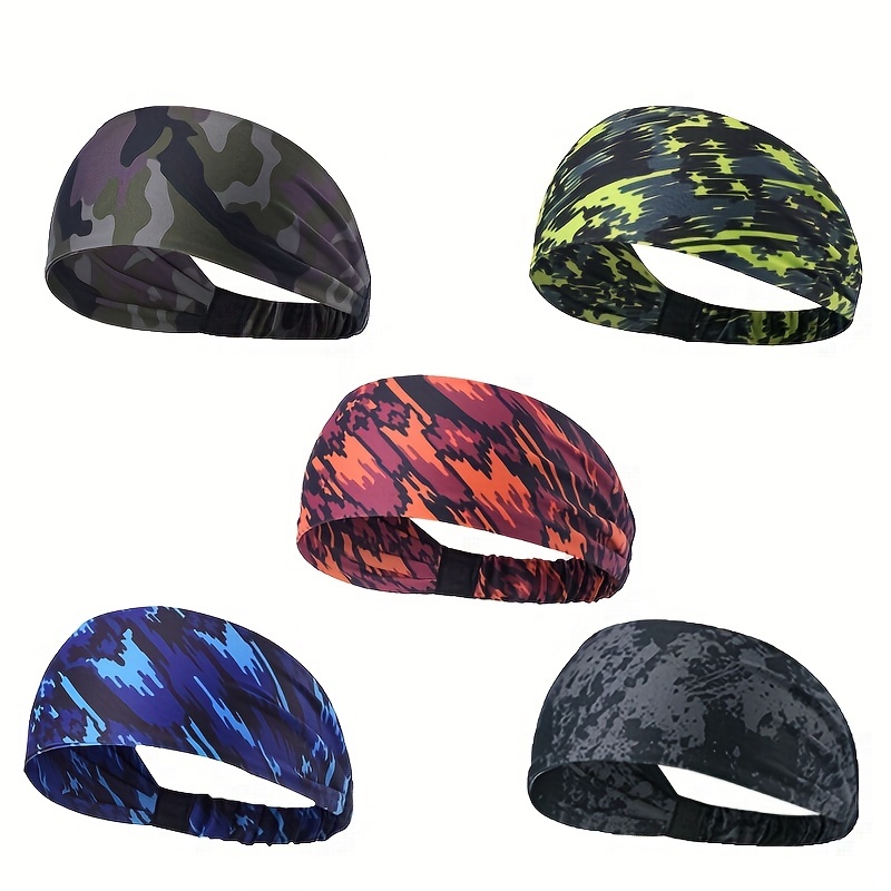 Multicolored Sports Headbands For Men Women Moisture Wicking - Temu
