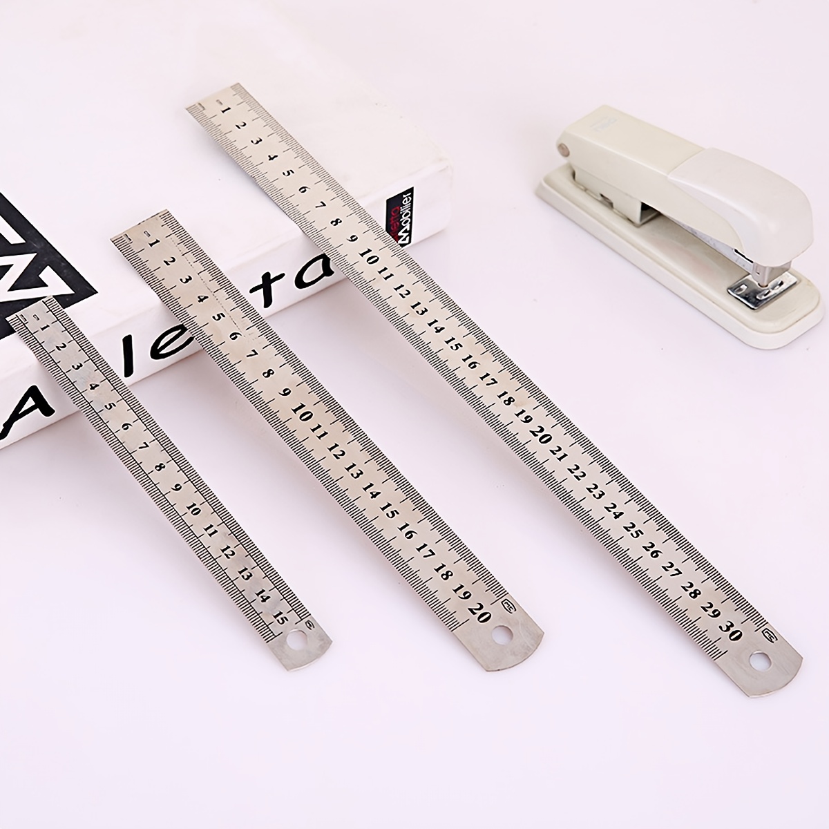 30cm Stainless Steel Metal Ruler practical Metric Rule Precision