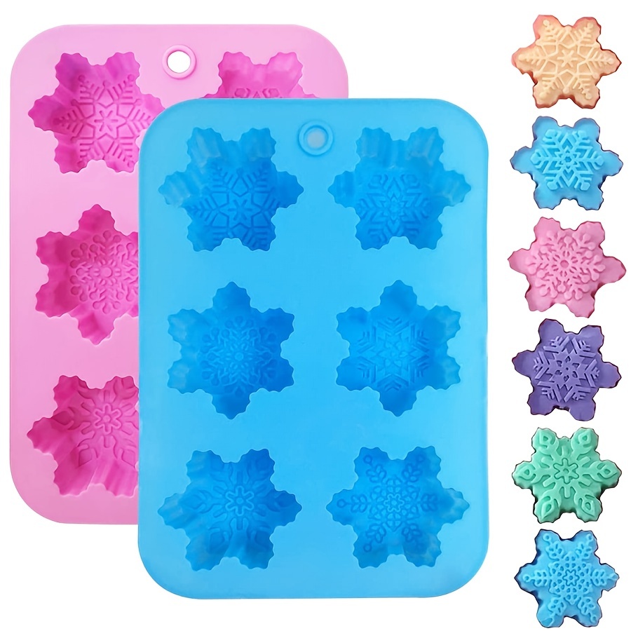 6 Cavity Different Snowflake Silicone Cake Mold
