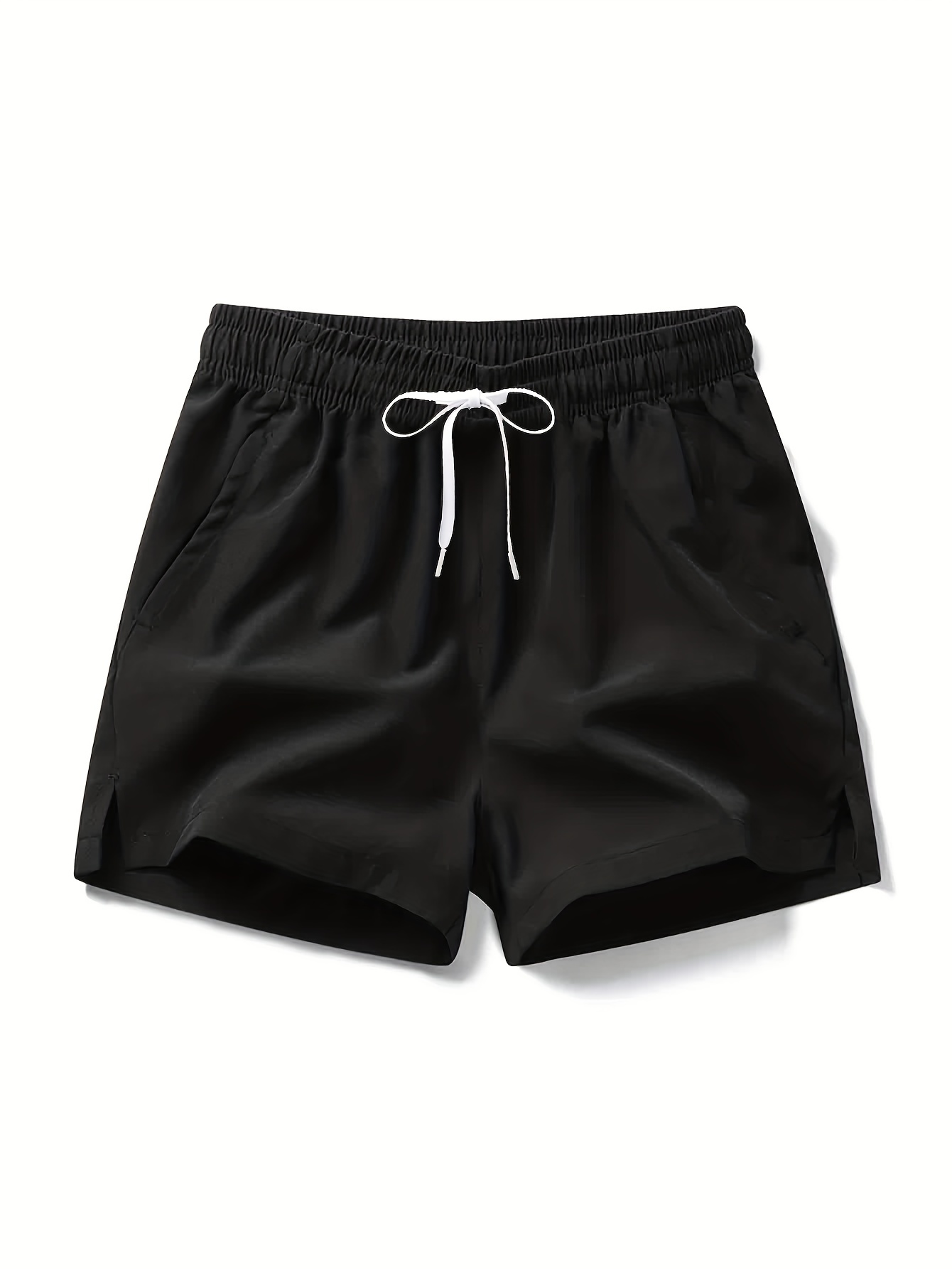 Shorts Secado Rápido Hombres Bolsillo Cremallera Pantalones - Temu