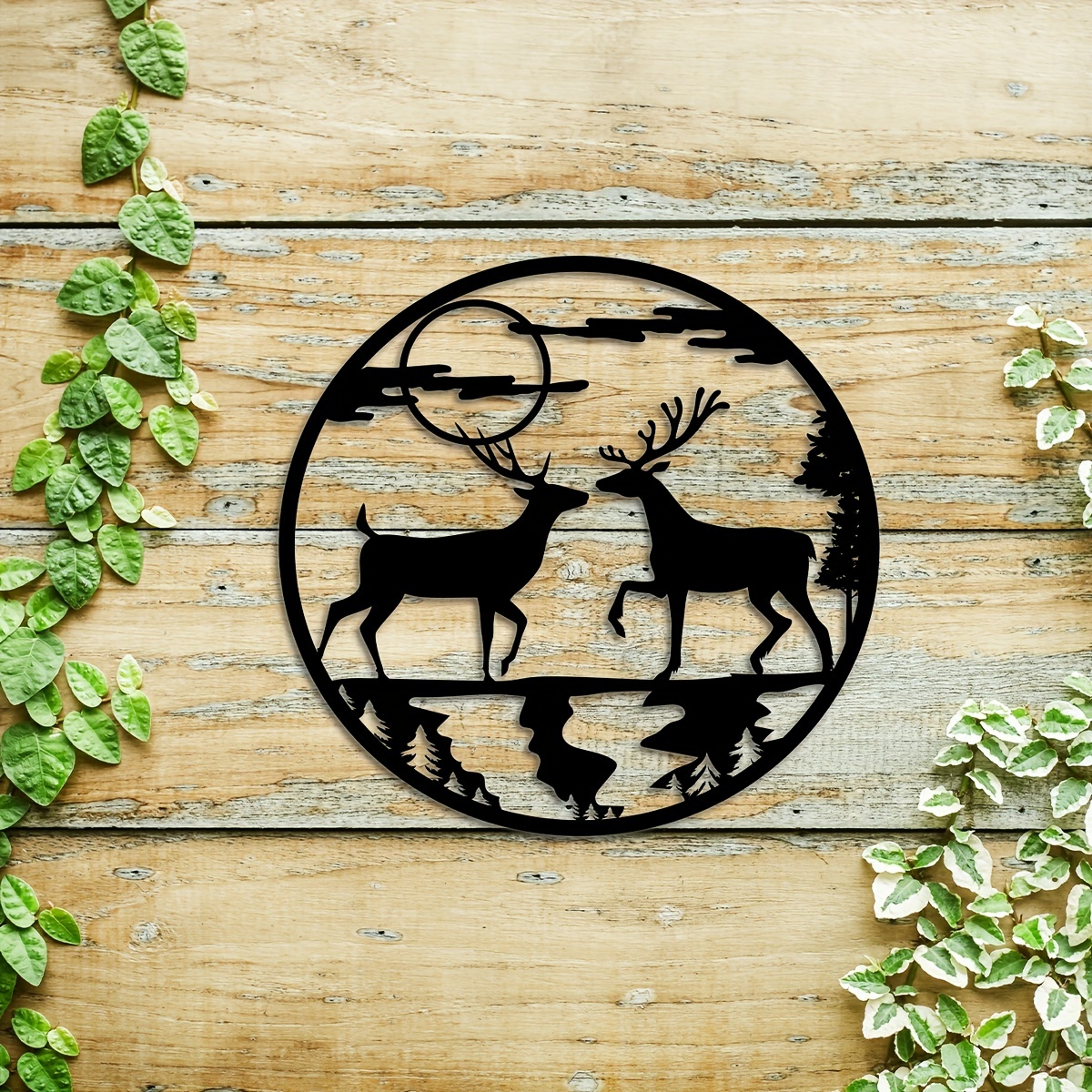 Deer Antler Mountains - Metal Wall Art