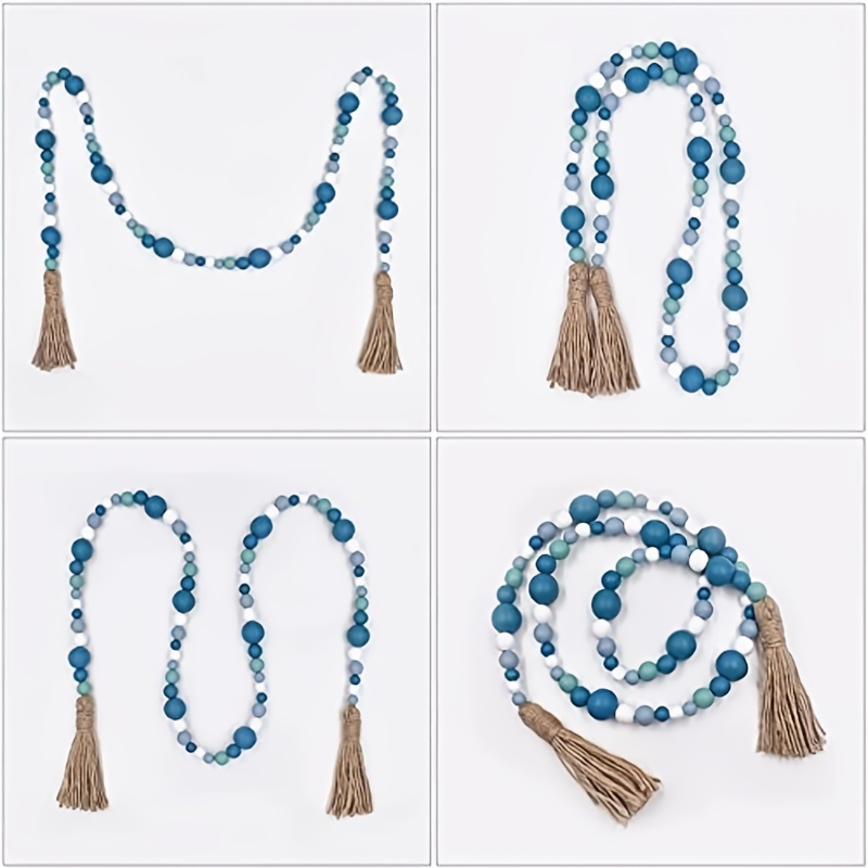 Wooden Bead Garland With Tassels Honeycomb Wooden - Temu