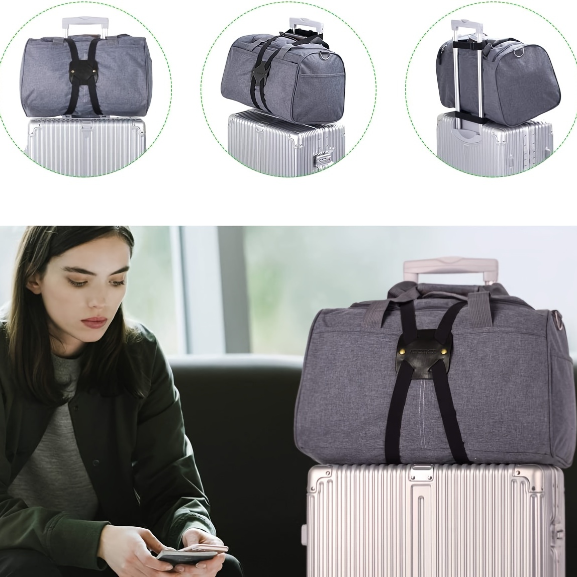  Luggage Straps Bag Bungee, Luggage Bungee - Luggage Straps  Suitcase Adjustable Belt-(Blue-2) : Clothing, Shoes & Jewelry